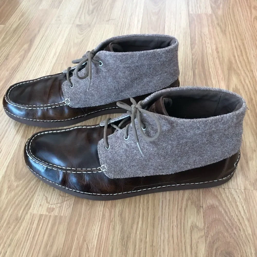 UGG Australia KALDWELL Brown Leather Wool Chukka Boots 1003885 VIBRAM
